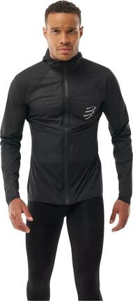 Compressport Hurricane Wasserdichte Jacke für Herren, Schwarz