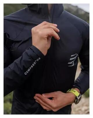 Chaqueta impermeable Compressport Hurricane negra para hombre 7/7