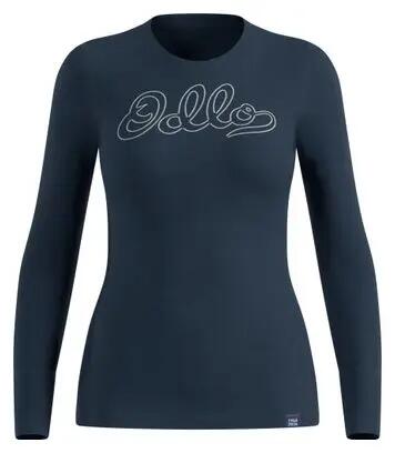 Odlo Merino 200 "80 jaar" blauwe basislayer voor dames 7/7