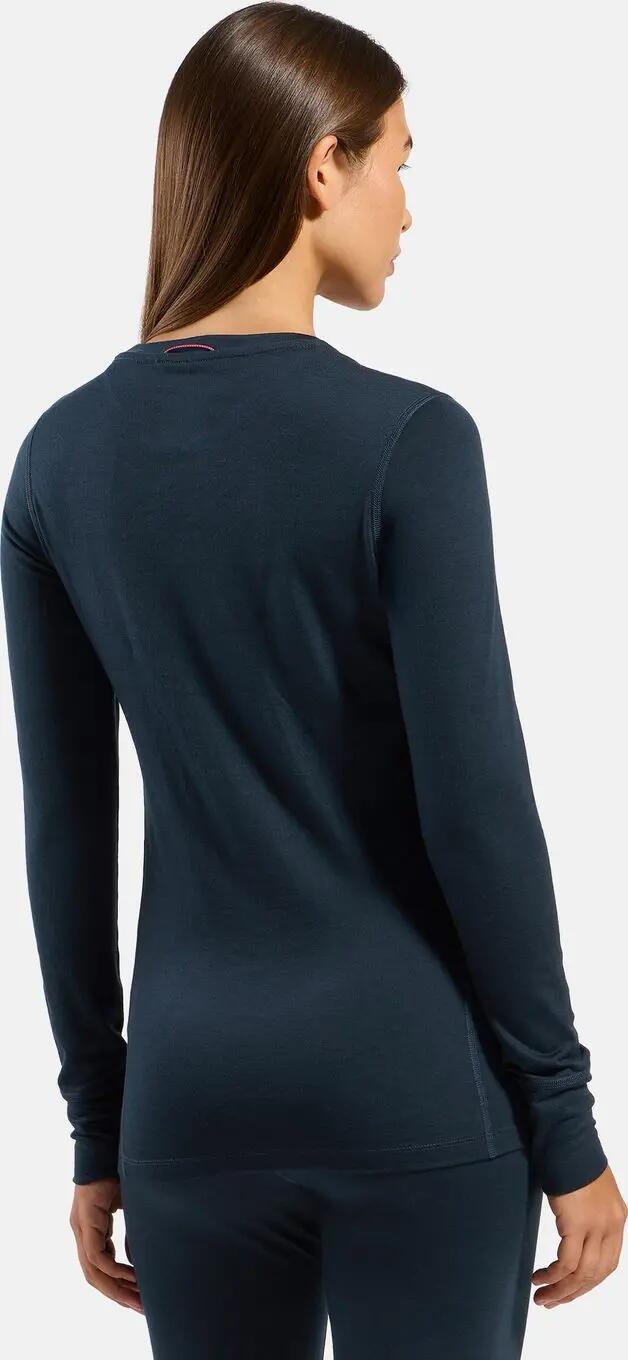 Odlo Merino 200 "80 jaar" blauwe basislayer voor dames 2/7
