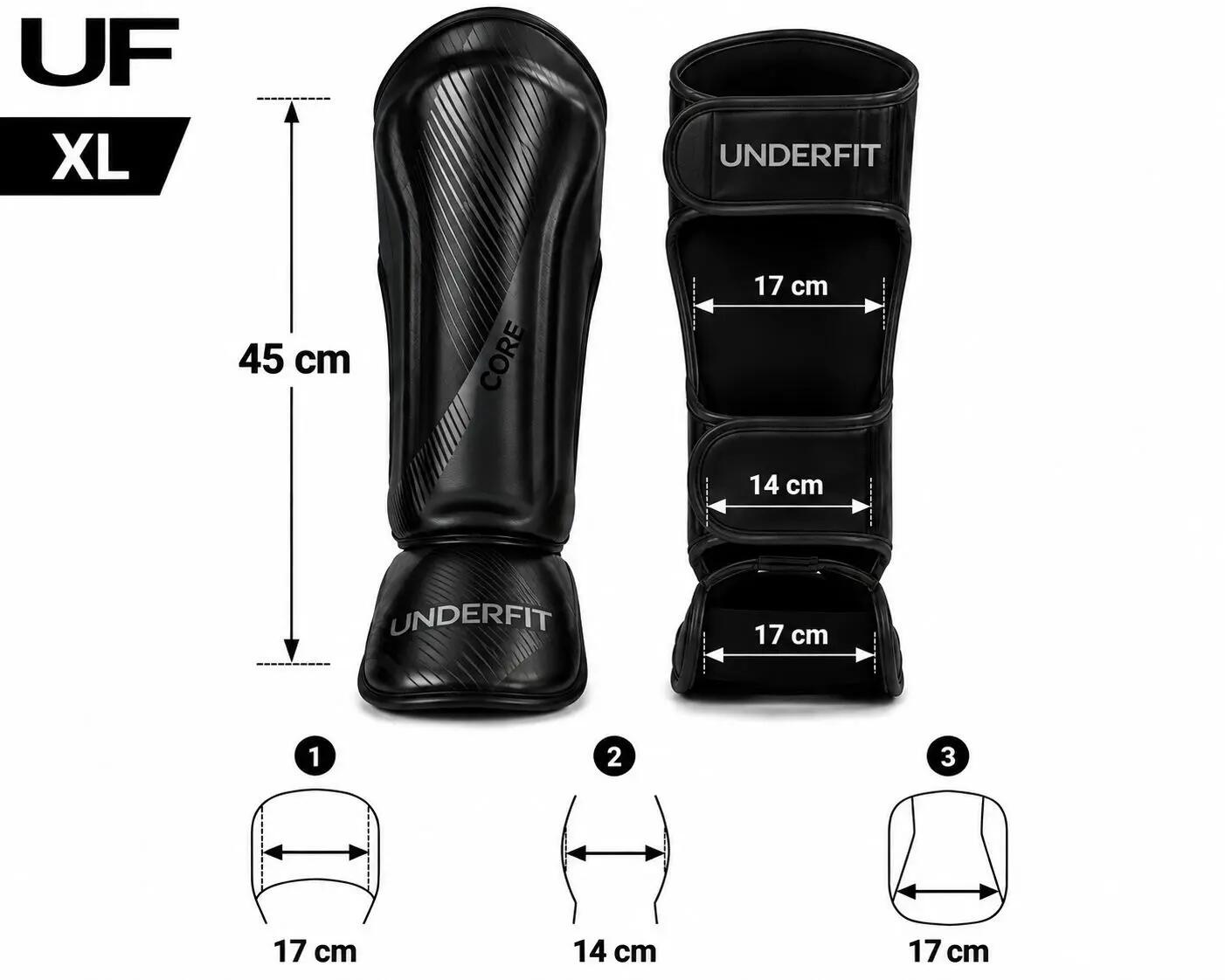 Ochraniacze piszczeli i stóp UNDERFIT Core czarne XL 6/6
