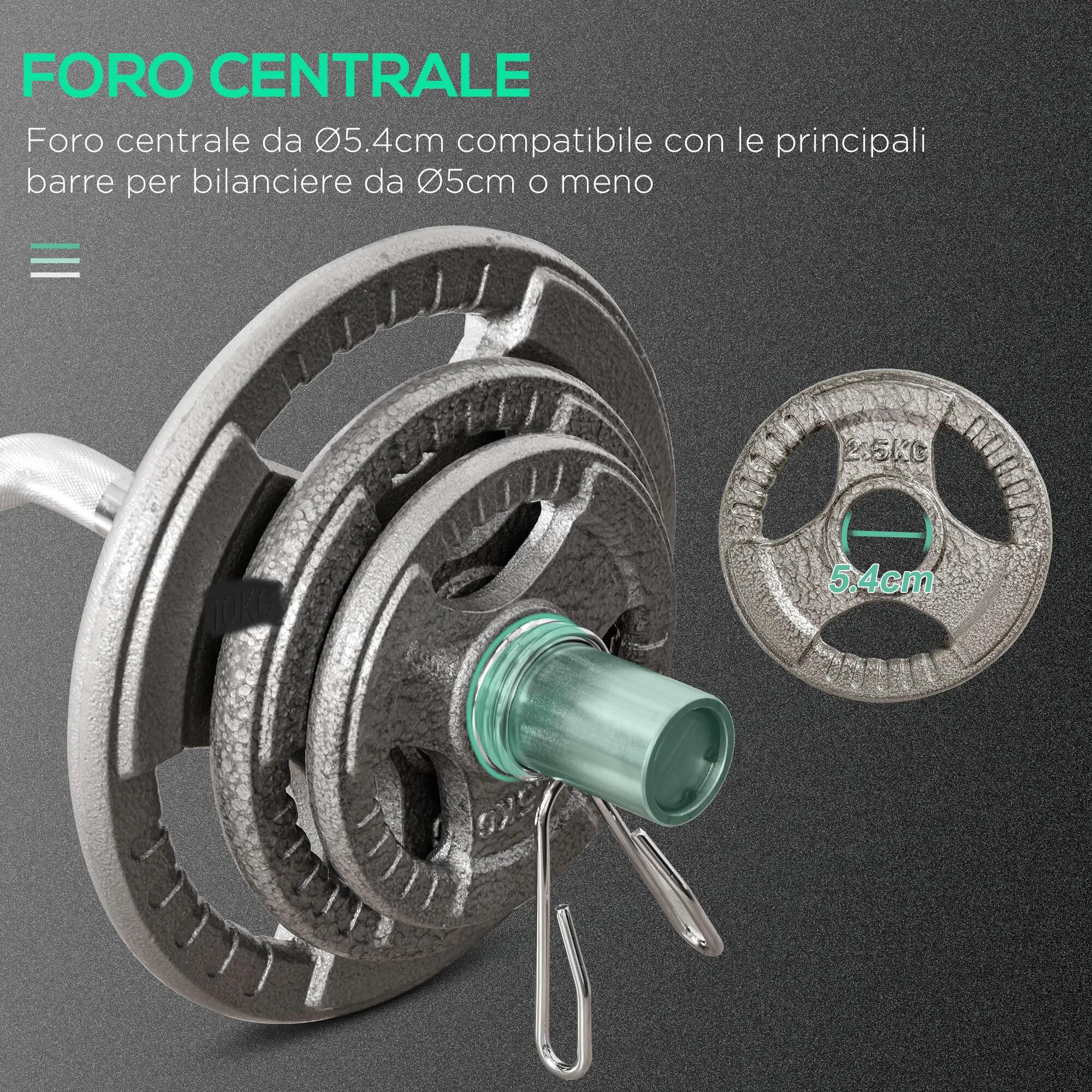 Ensemble de 6 disques de poids pour haltères et barres de musculation, 2,5-35 kg 6/9