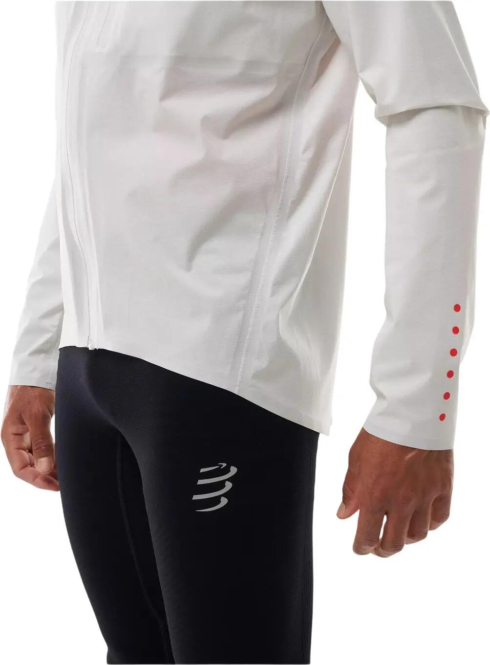 Giacca impermeabile Compressport Thunderstorm bianca unisex 6/6
