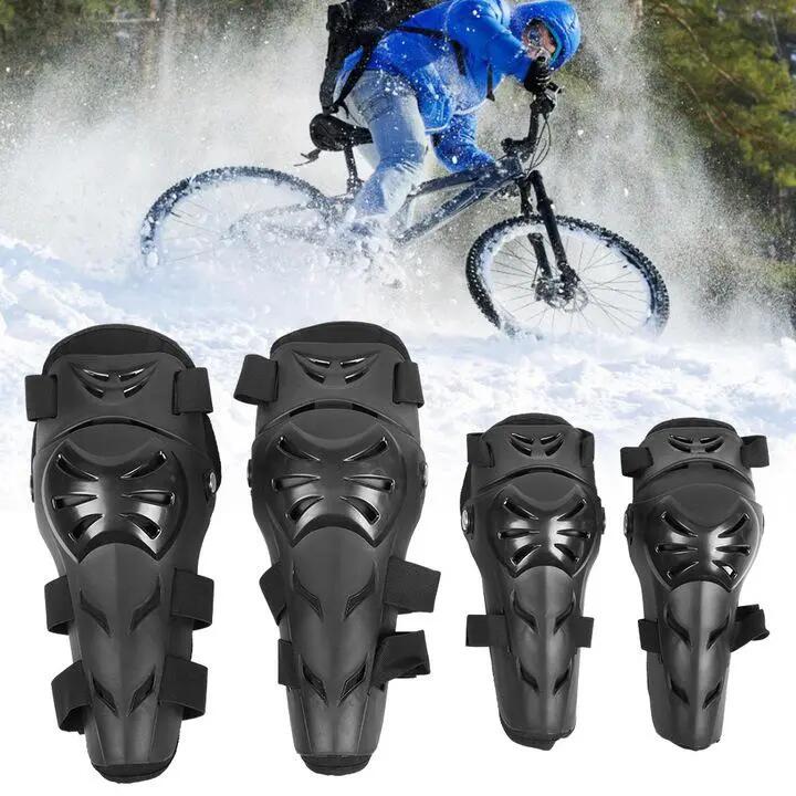 Ensemble de 4 protections pour genoux et coudes, pour sports de plein air, noir 4/6