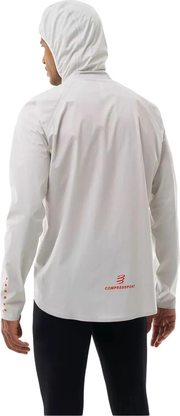 Giacca impermeabile Compressport Thunderstorm bianca unisex 3/6