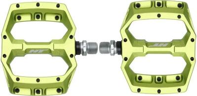 Paar platte pedalen ht components spider af03 groen