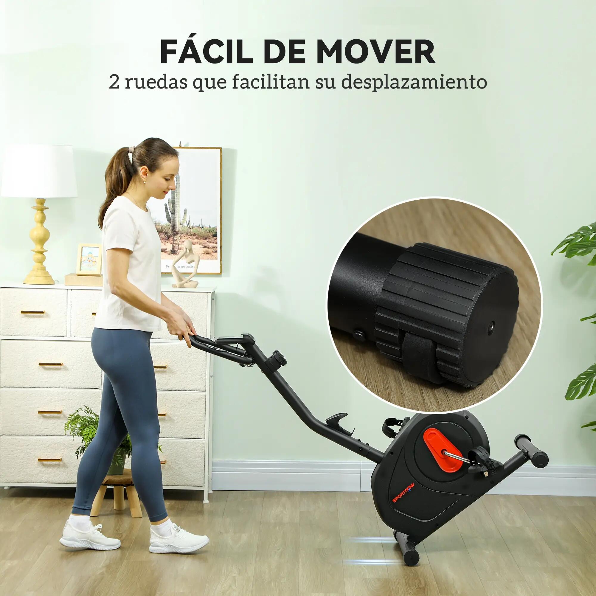Vélo d'appartement avec résistance magnétique réglable, capteur, écran LCD et 9/9