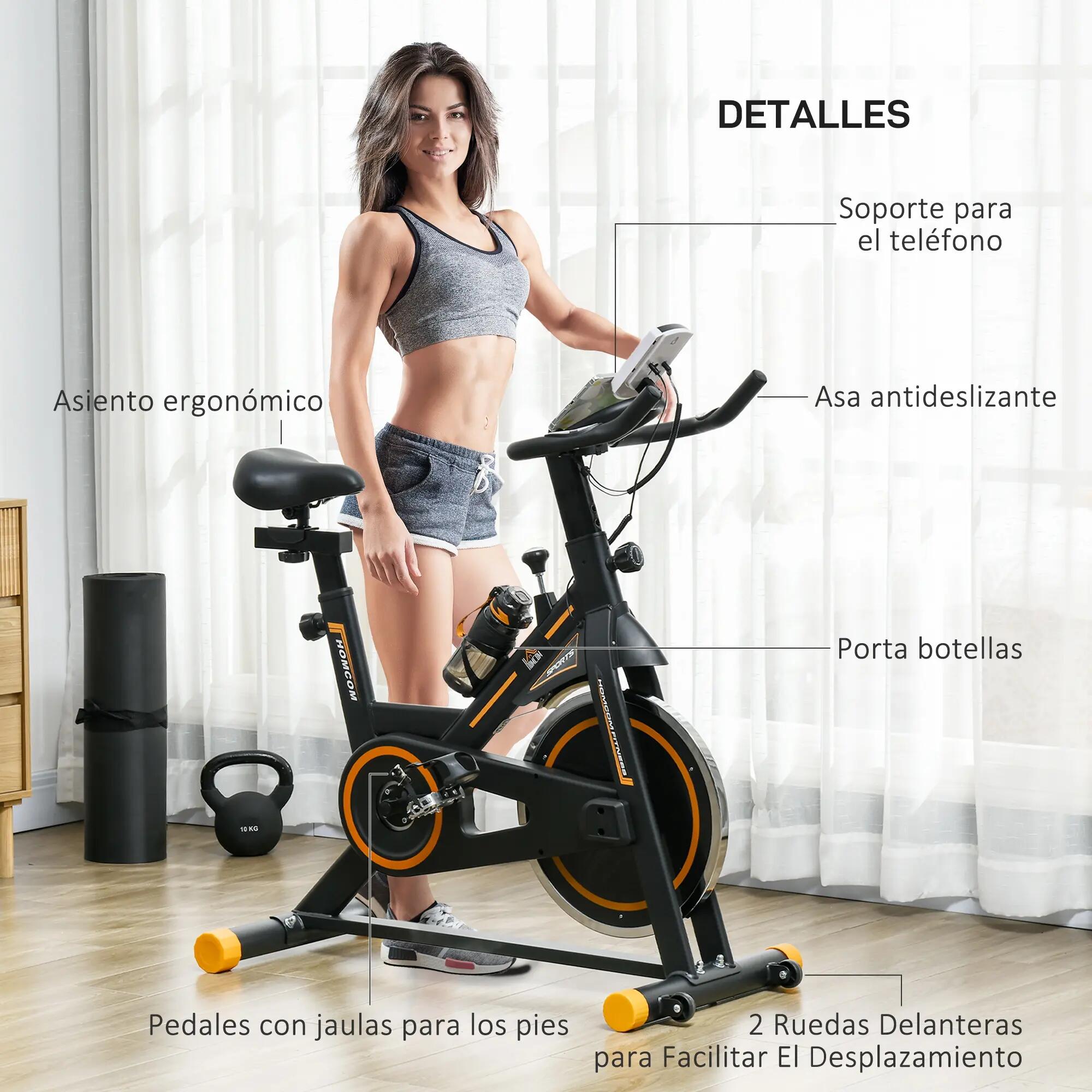 Vélo d'appartement avec volant d'inertie de 8 kg, écran LCD, moniteur de 9/9