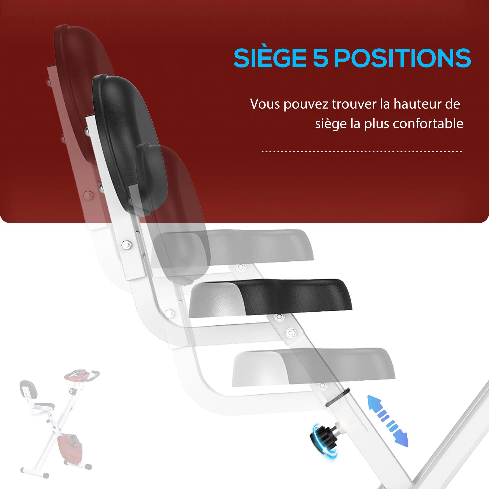 Vélo d'appartement pliable, vélo de fitness, vélo d'intérieur, 8 niveaux de 8/9