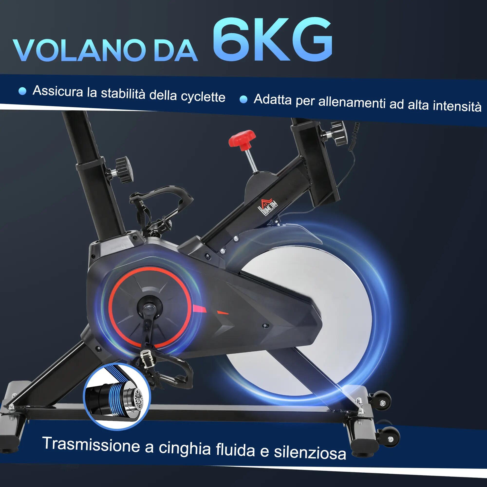 Vélo d'appartement professionnel avec résistance réglable, selle et guidon 7/9
