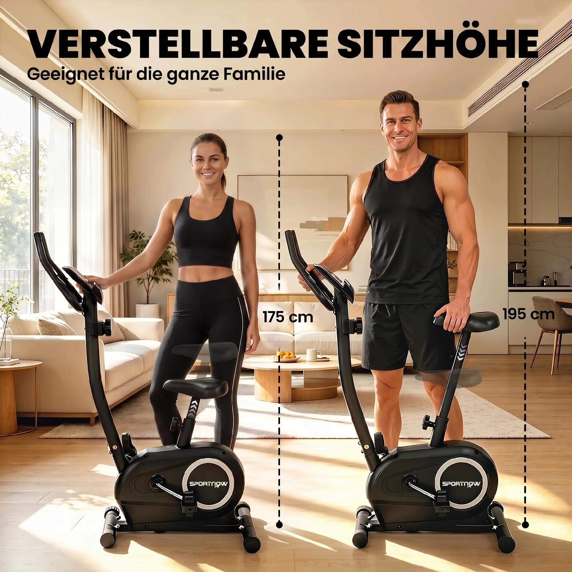 Vélo d'appartement réglable en hauteur, avec application, résistance magnétique, 9/9
