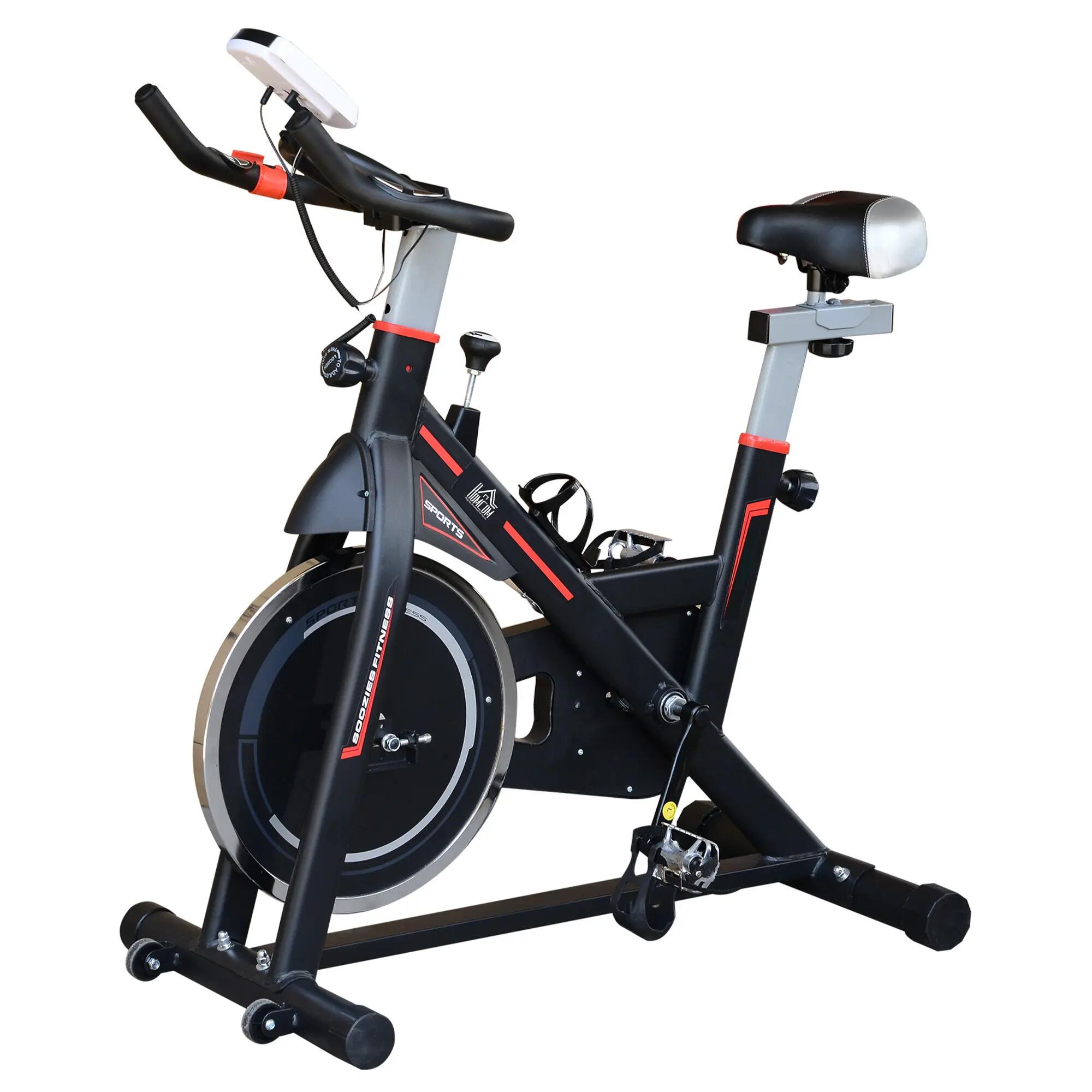 Vélo d'appartement avec volant d'inertie de 8 kg, écran LCD, moniteur de 2/9