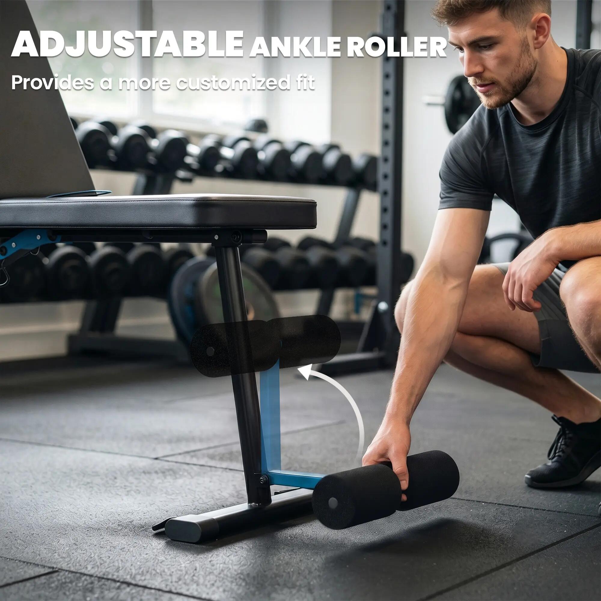 Banc de musculation réglable avec extension pour les jambes, dossier réglable 8/9
