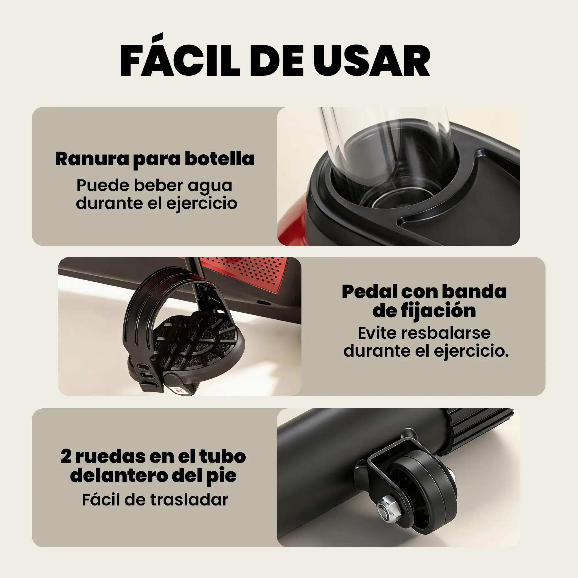 Vélo d'appartement avec dossier, 8 niveaux de résistance, volant d'inertie 9/9