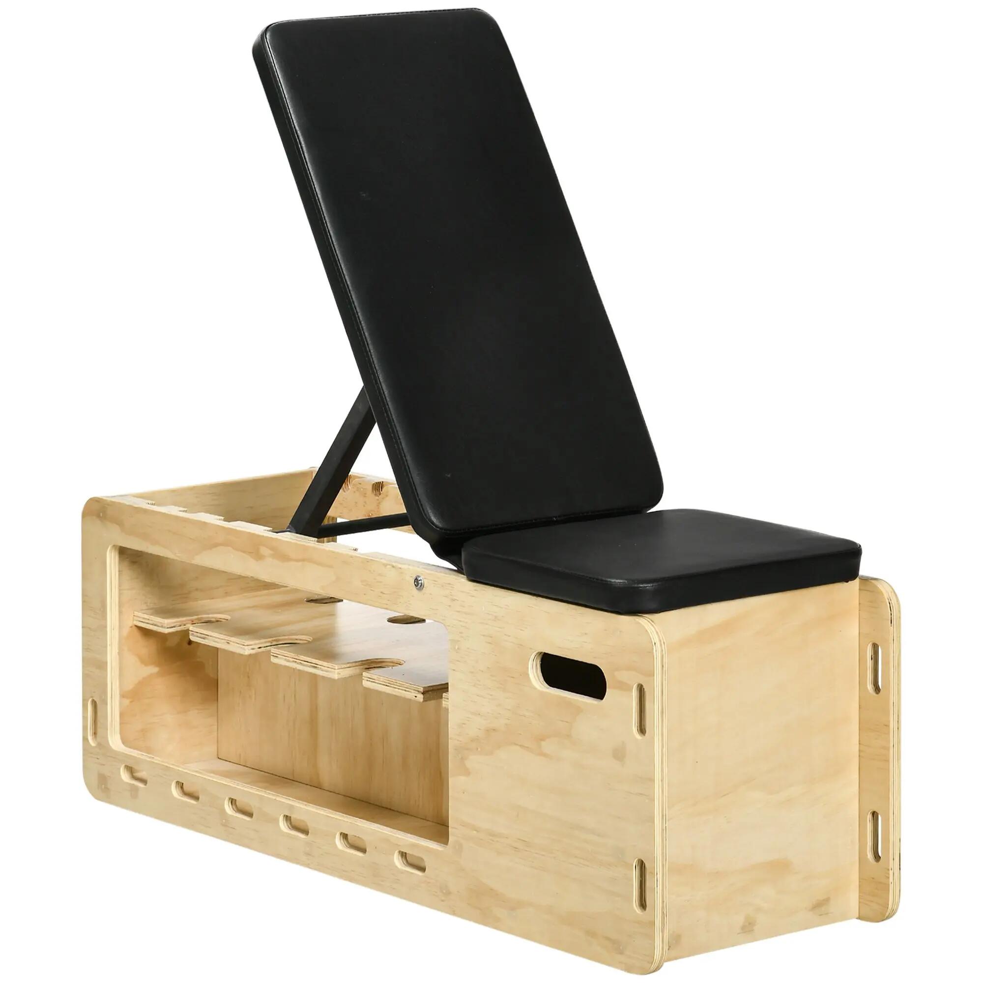 Banc de musculation avec support pour haltères, 1 panier de rangement, réglable 2/9