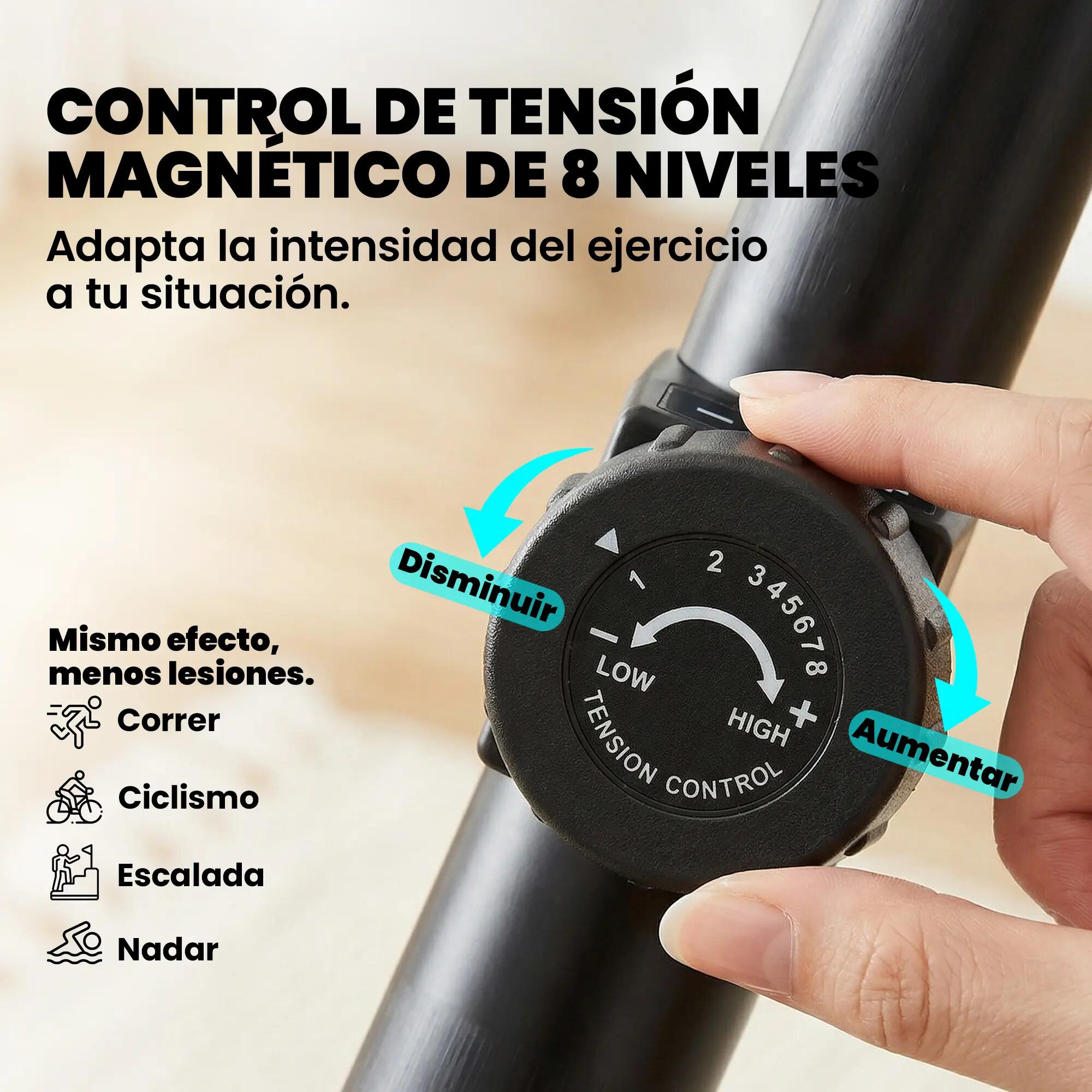 Vélo d'appartement avec dossier, 8 niveaux de résistance, volant d'inertie 8/9