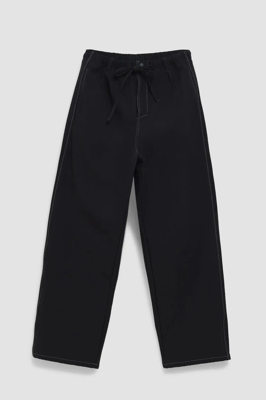 Pantalón Straight Blue Banana de Algodón Orgánico High Negro 4/4