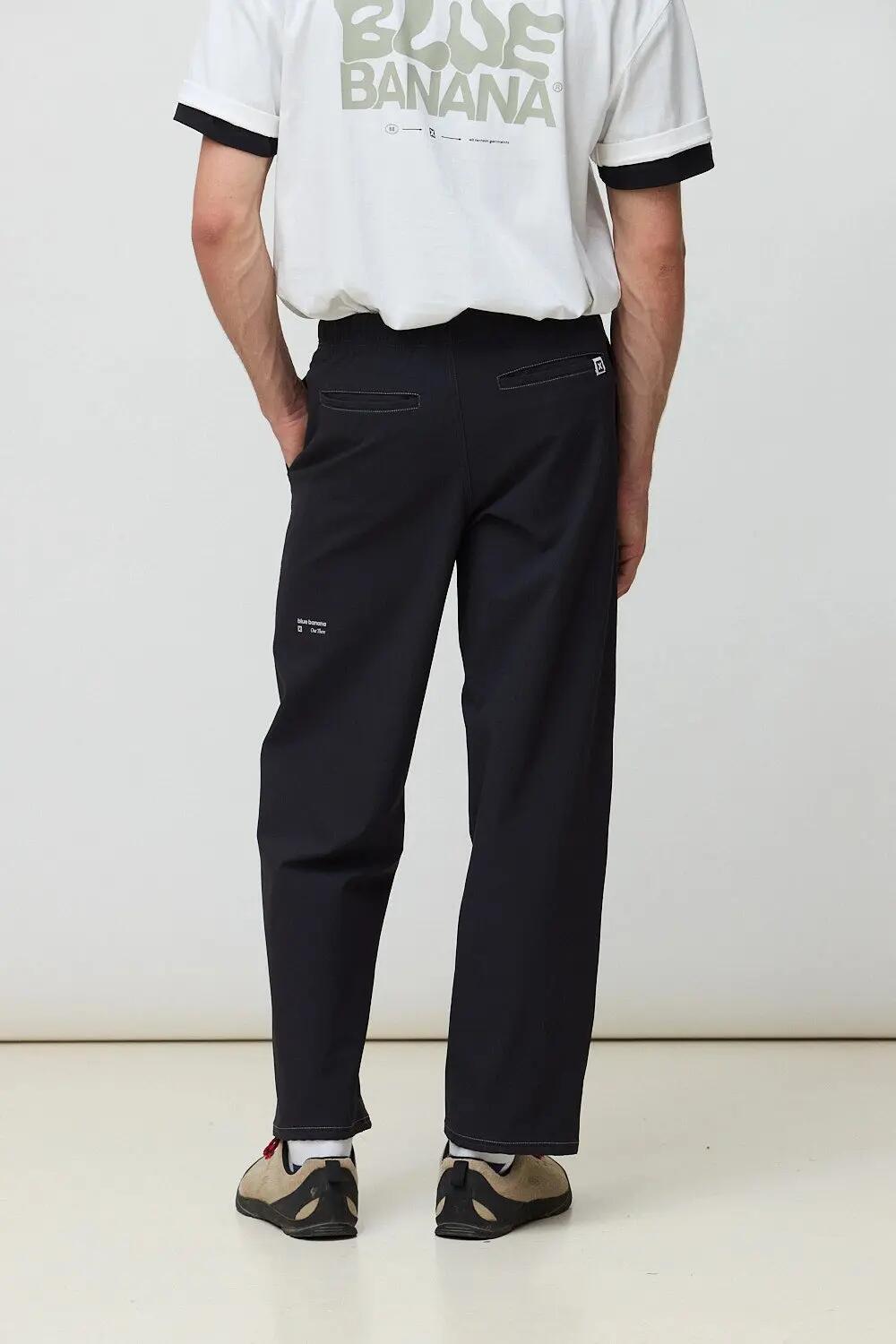 Pantalón Straight Blue Banana de Algodón Orgánico High Negro 2/4