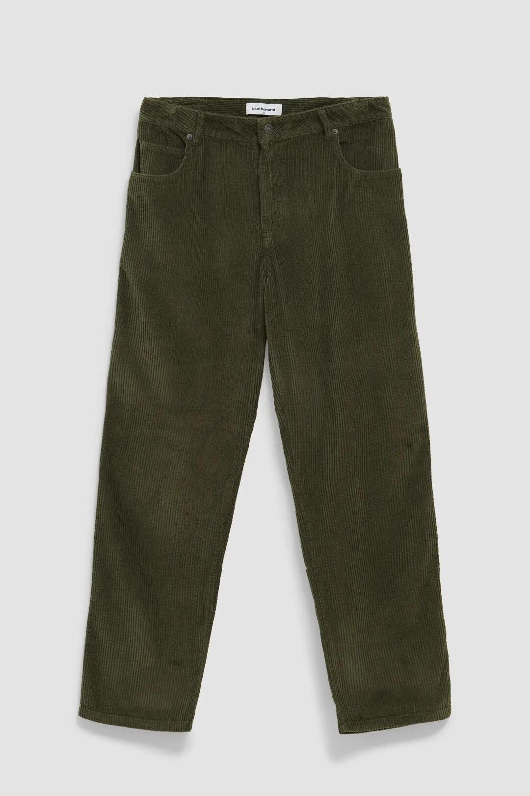 Pantalón Straight Blue Banana de 100% Algodón Orgánico Cord Olive Green 4/4