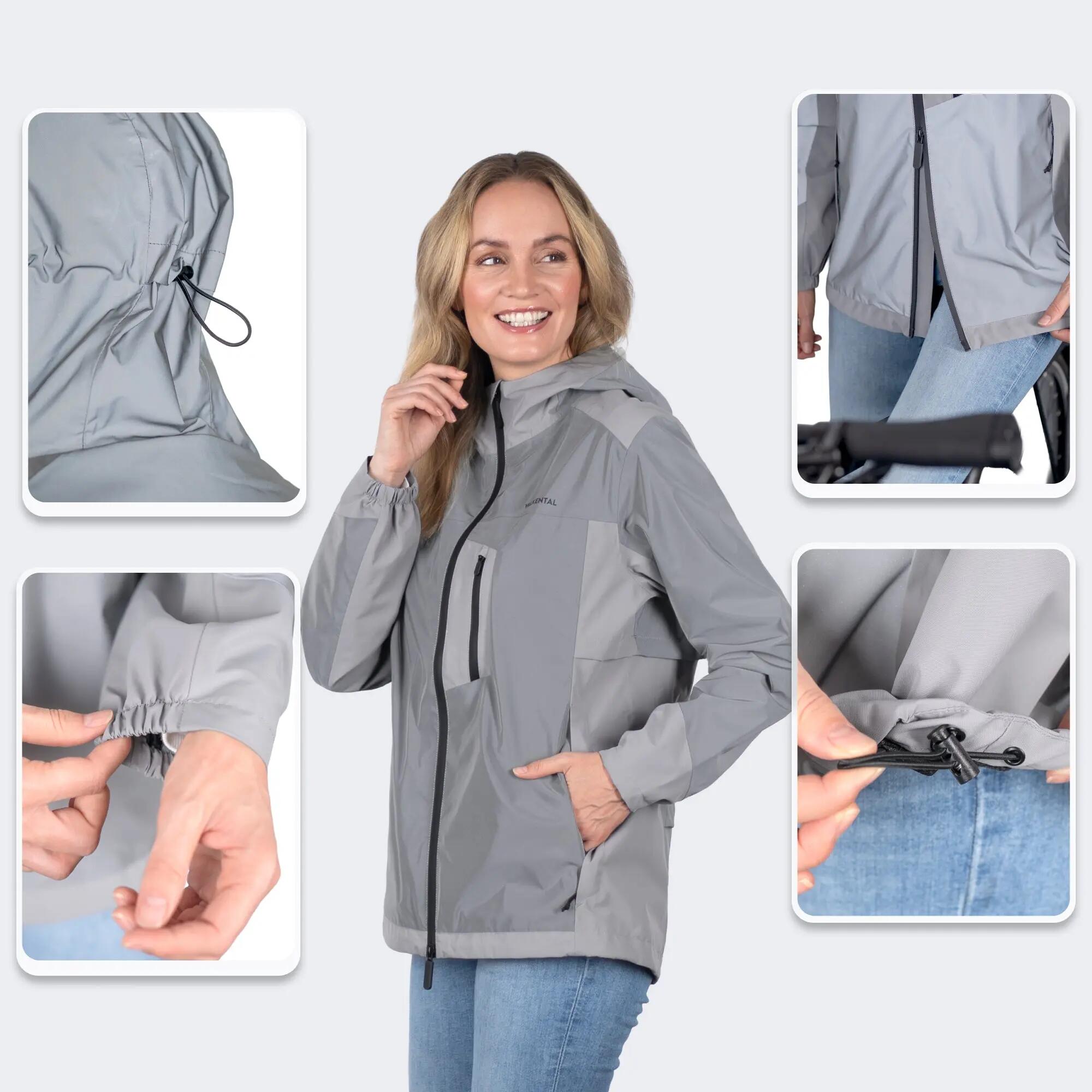 Veste imperméable vélo femme respirante et réfléchissante - capuche pour casque 8/8