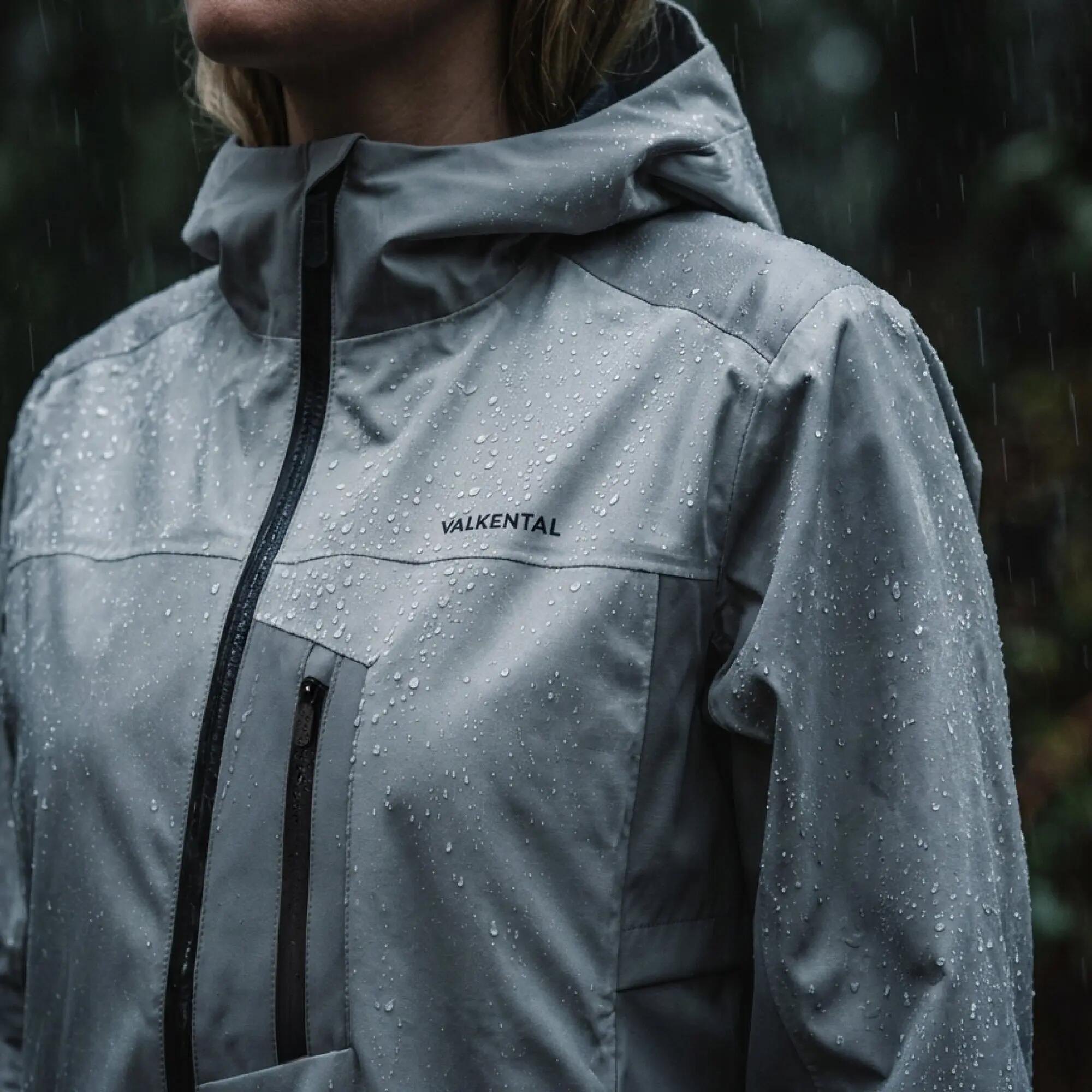 Veste imperméable vélo femme respirante et réfléchissante - capuche pour casque 3/8