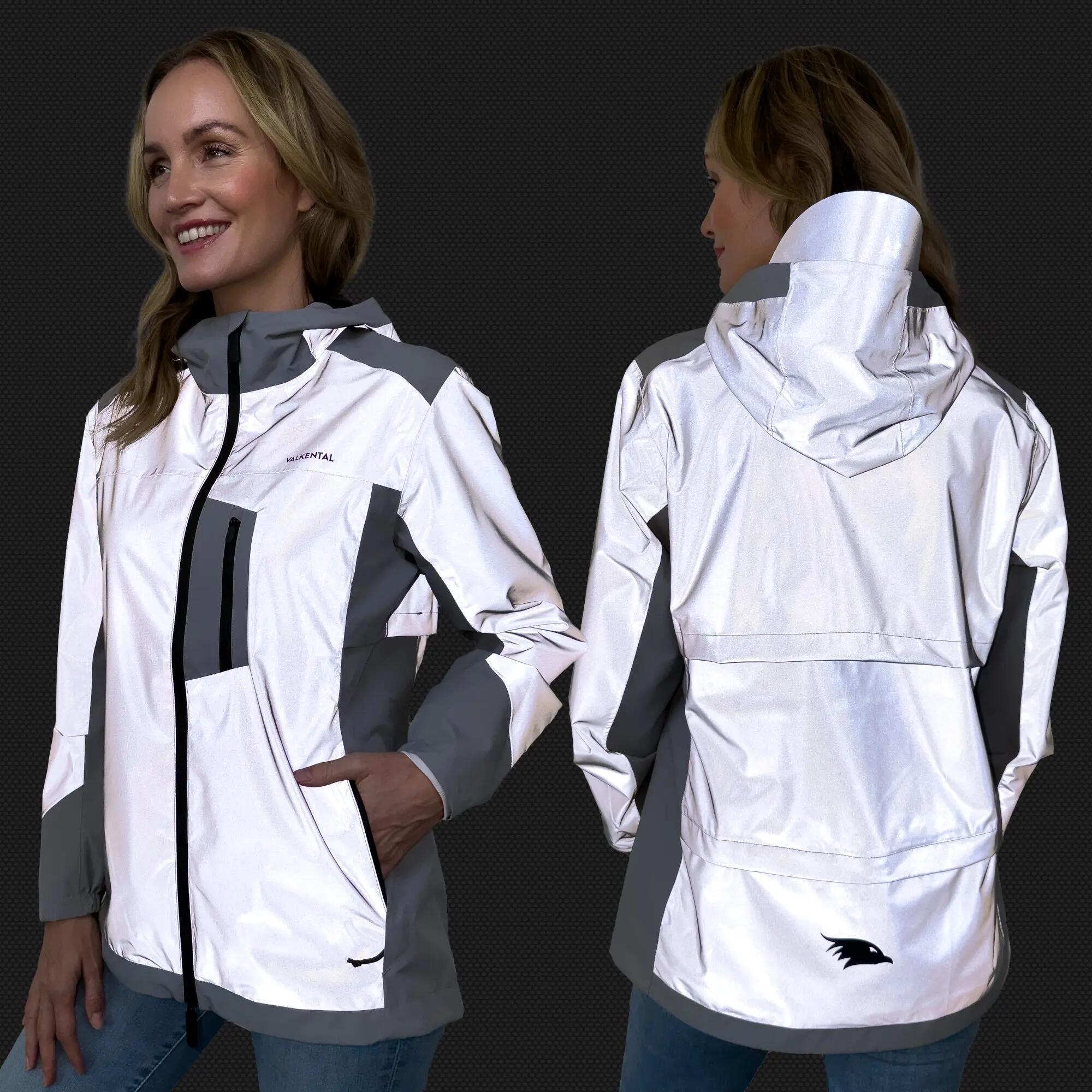 Veste imperméable vélo femme respirante et réfléchissante - capuche pour casque 2/8