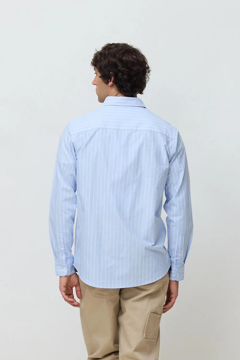 Camisa Blue Banana de 100% Algodón Orgánico Stripes Light Blue 2/3