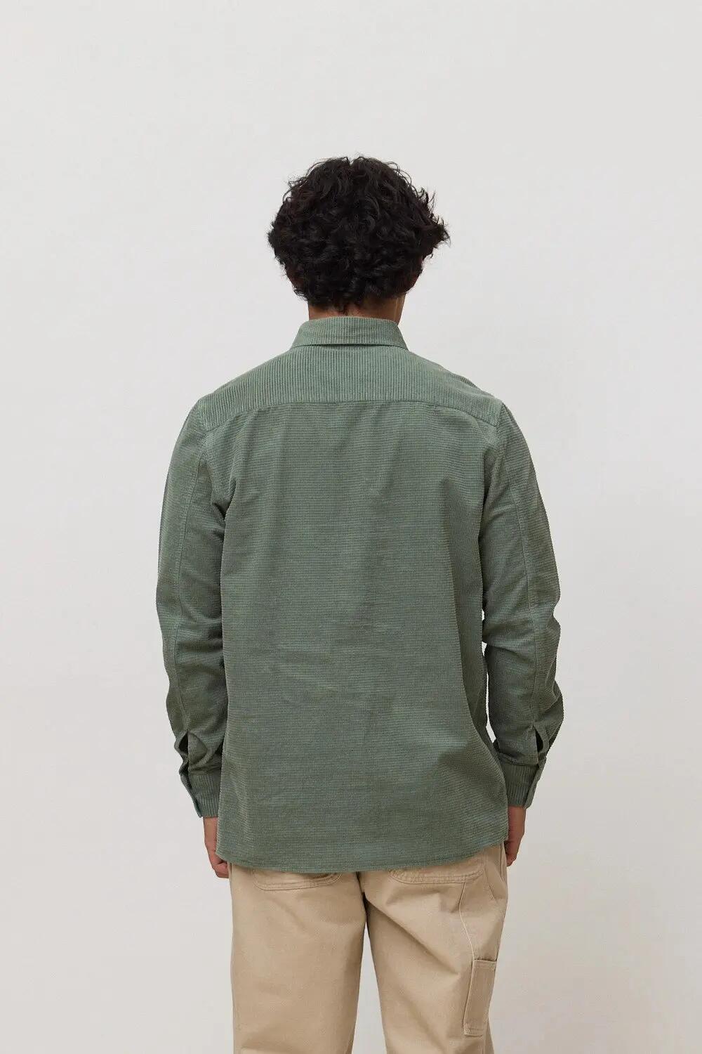 Sobrecamisa Blue Banana de 100% Algodón Orgánico Waffle Sage 2/4
