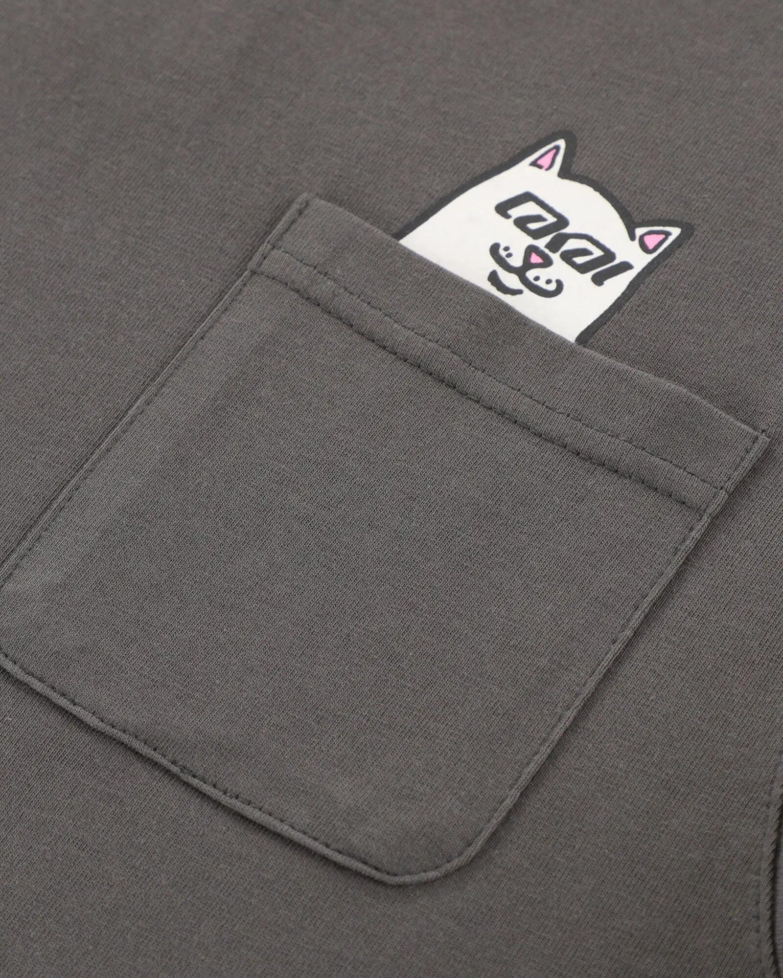 LAKAI LAKAI x RIPNDIP Lord Nerm T-shirt com bolso, cinza-escuro 2/2