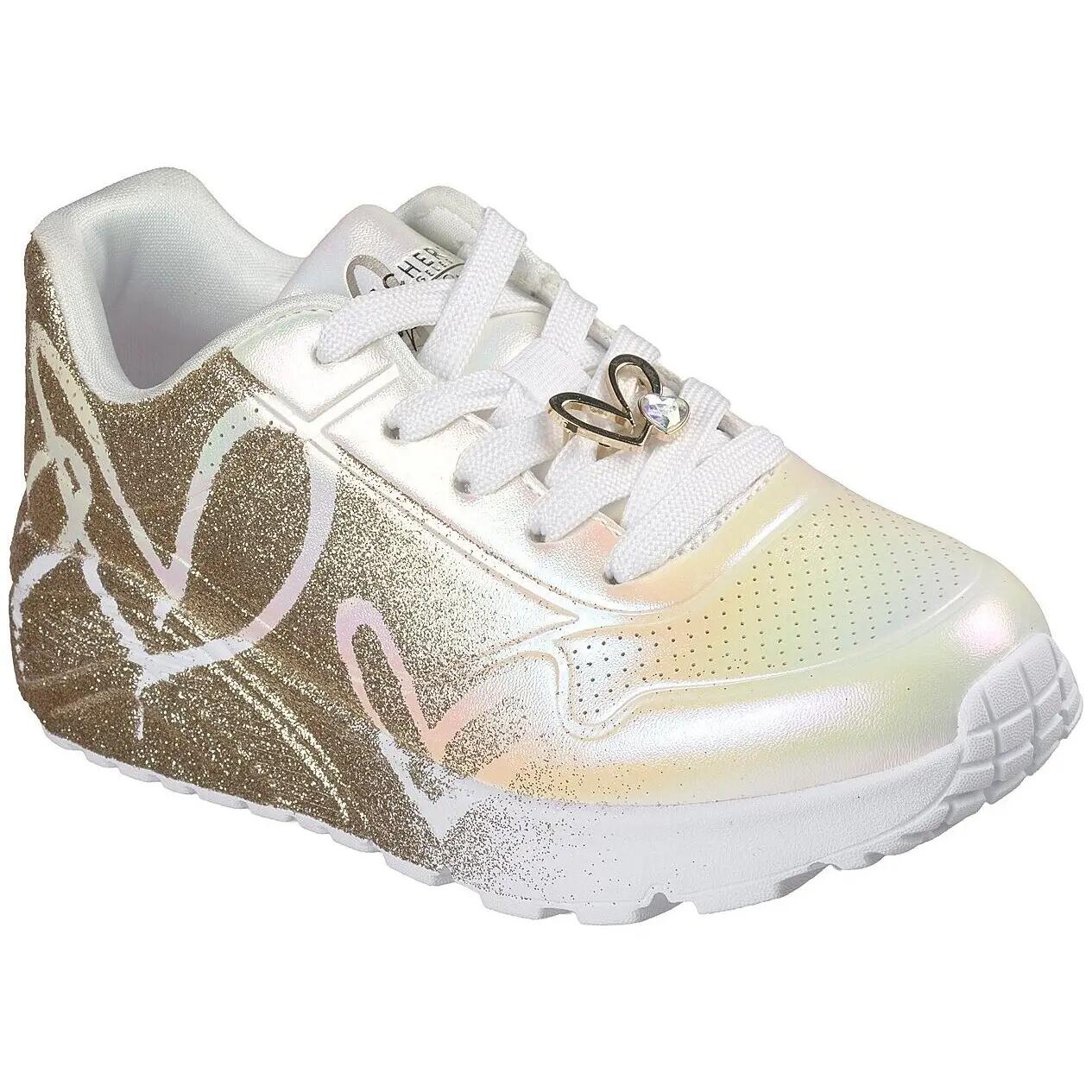 Pantofi sport copii Skechers Uno Lite Heartdust Forever, Gri
