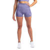 Paarse reflecterende fitnessshort voor dames