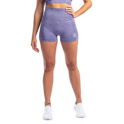 Paarse reflecterende fitnessshort voor dames