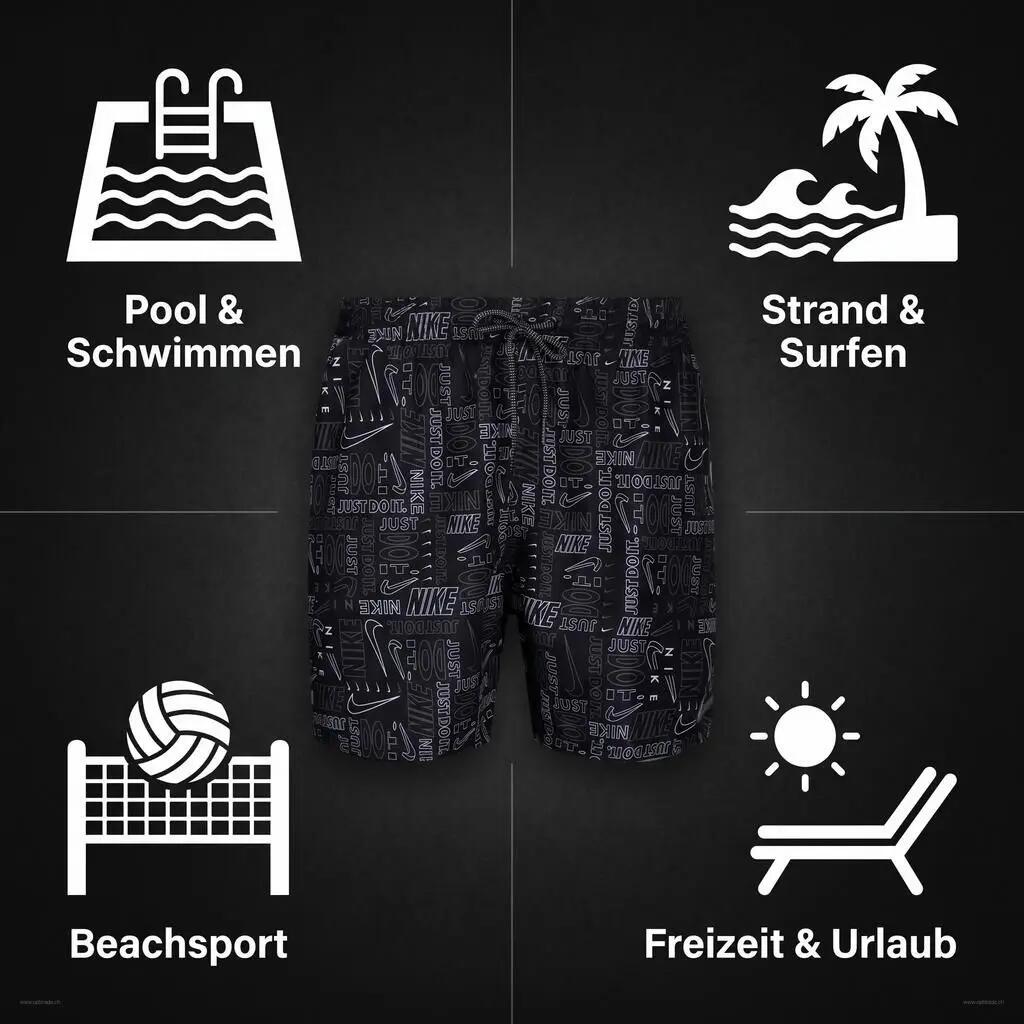 Short da volley 5" - Uomo - Logo Mashup - Nero 3/6