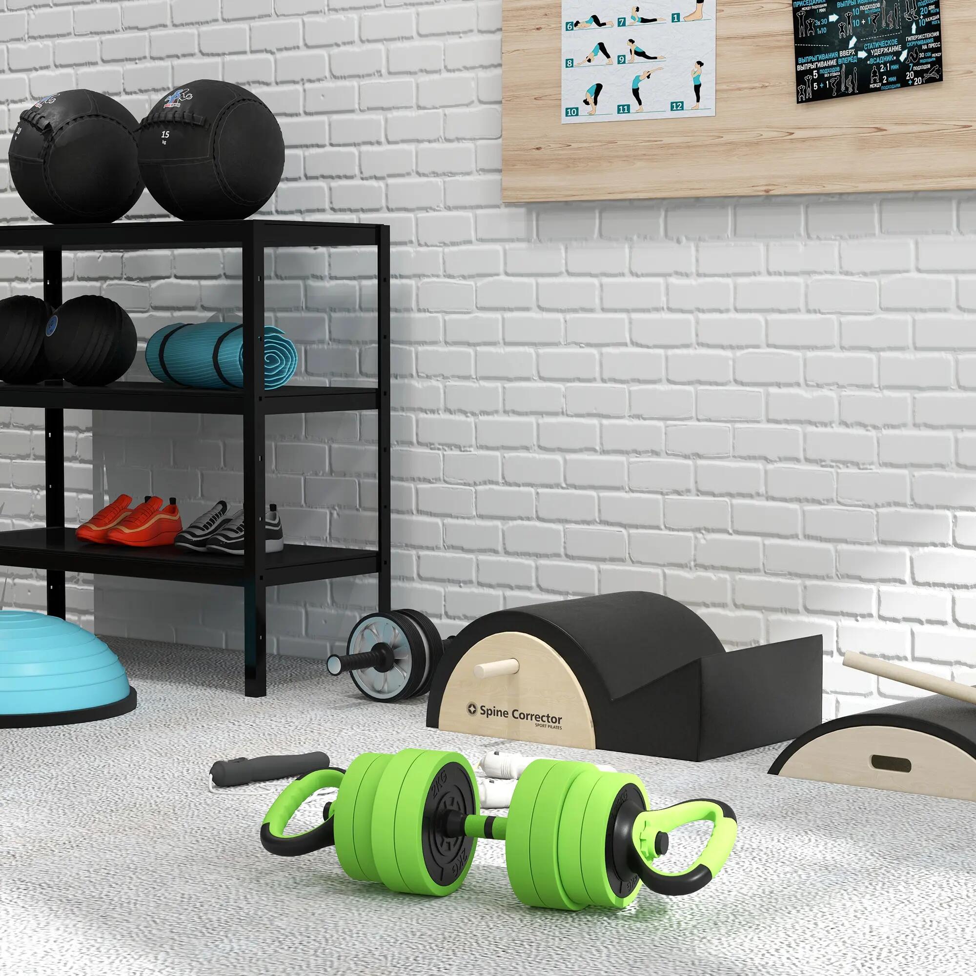Ensemble de poids de musculation 4 en 1, 40 kg au total, pouvant être utilisé co 4/9