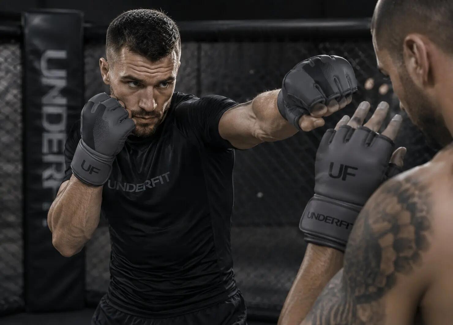 Rękawice MMA grapplingowe UNDERFIT Core czarne L/XL 6/6