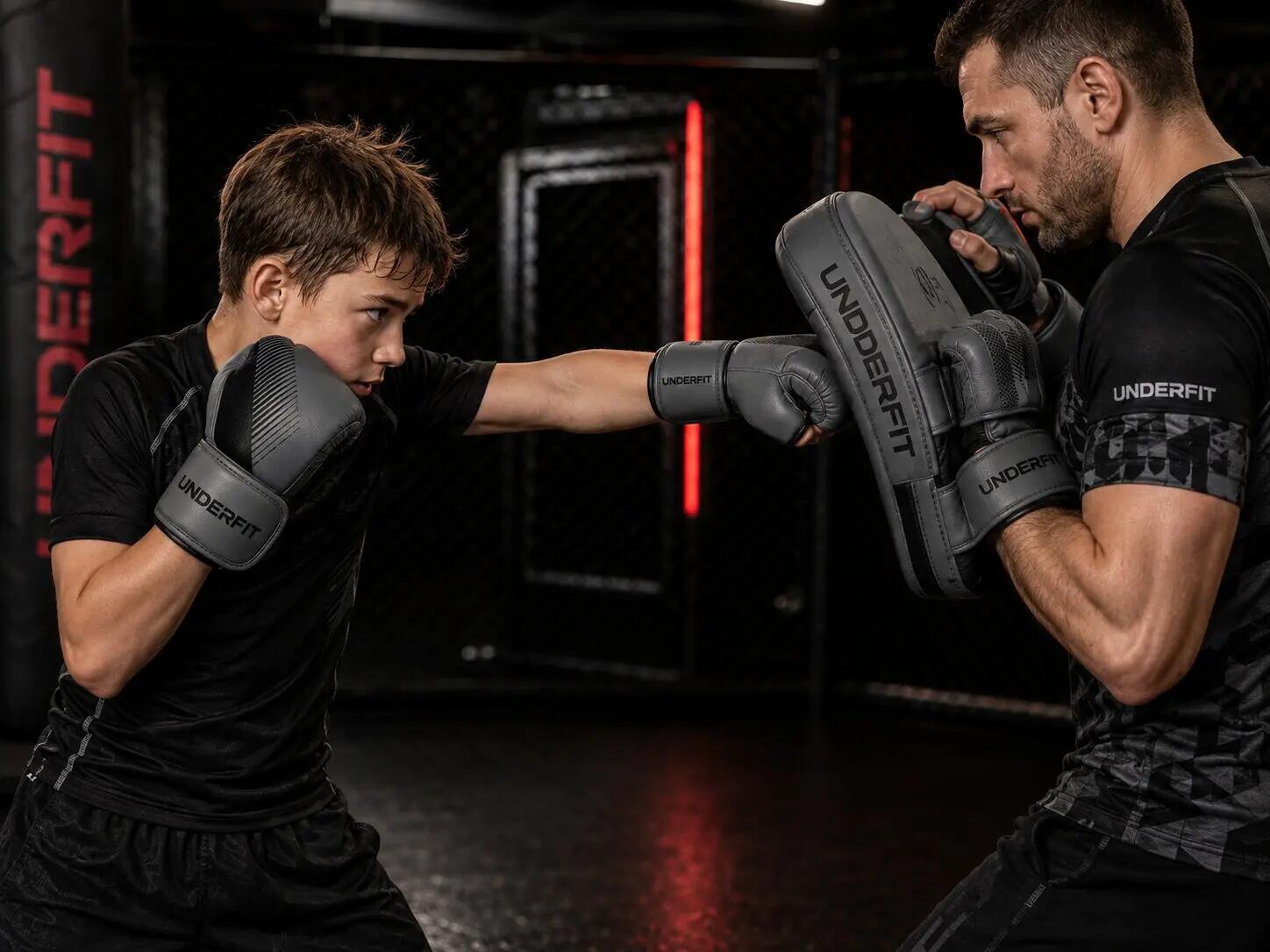 Rękawice MMA grapplingowe UNDERFIT Core czarne L/XL 5/6