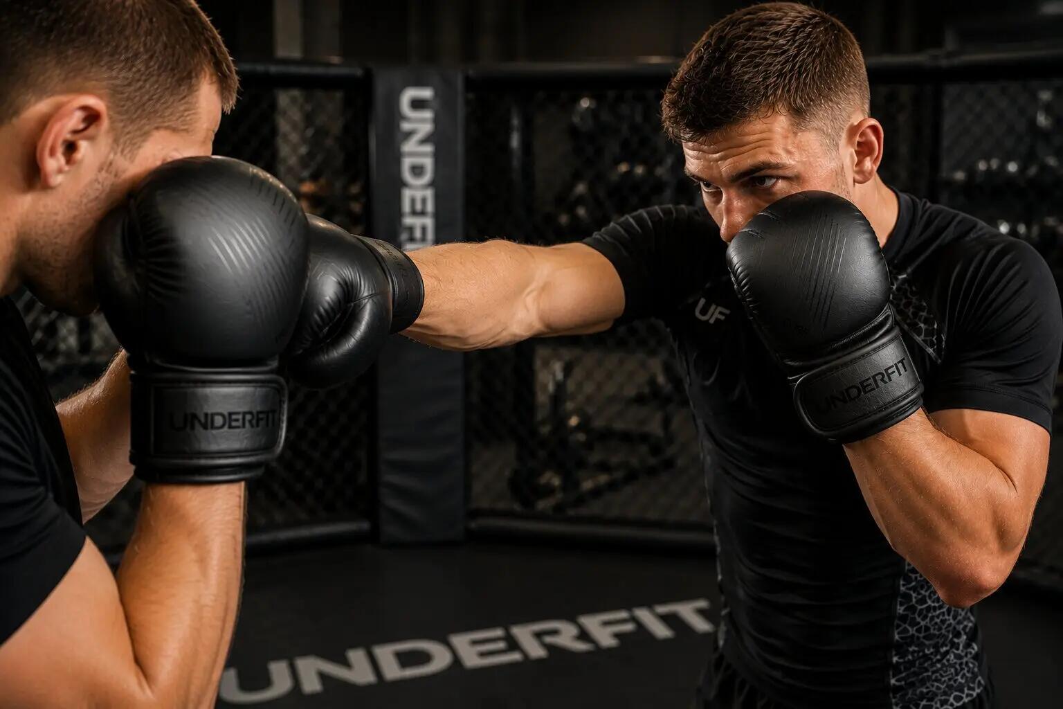 Rękawice MMA sparingowe UNDERFIT Core czarne 7 oz M 5/6