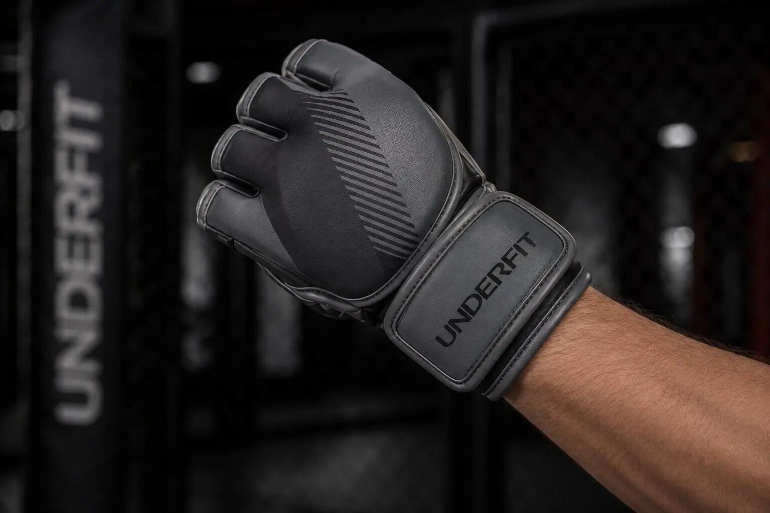 Rękawice MMA grapplingowe UNDERFIT Core czarne L/XL 3/6