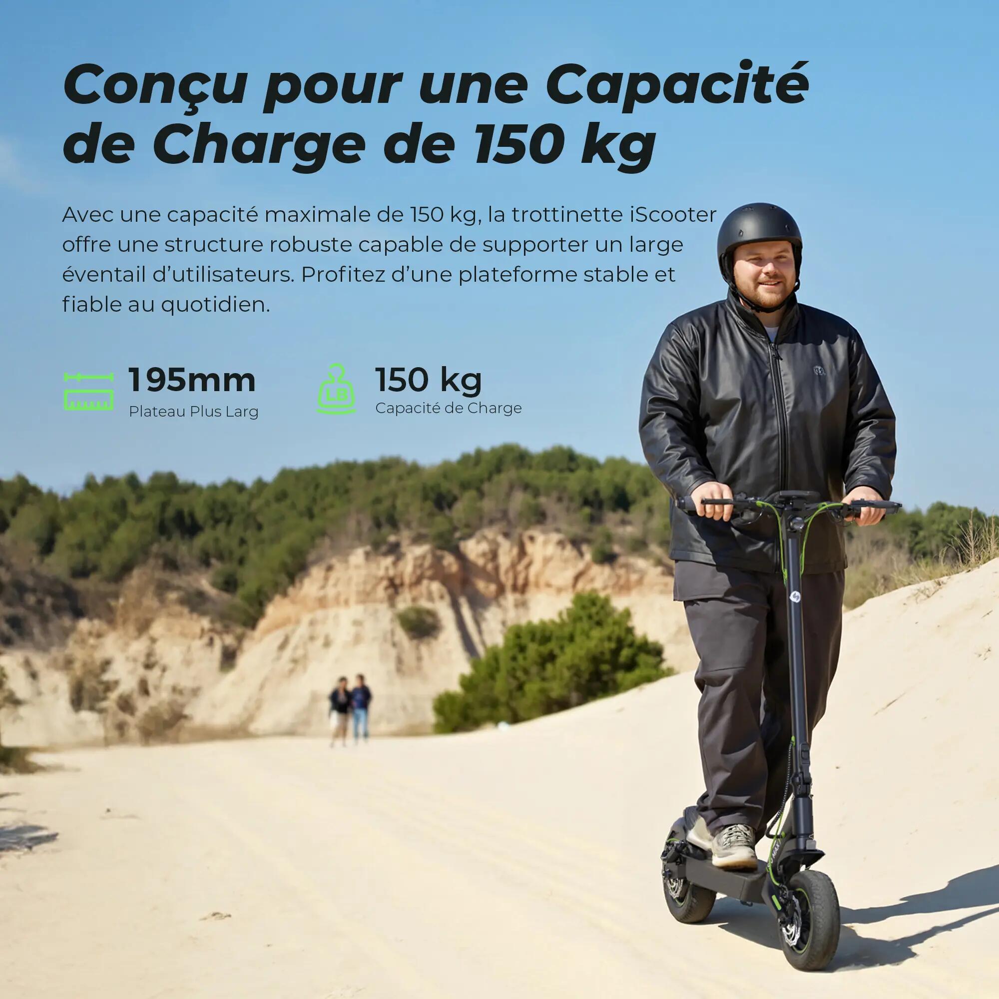 Adulte Mobilité urbaine Trottinette électrique autonomie 60 km double freinage 14/17