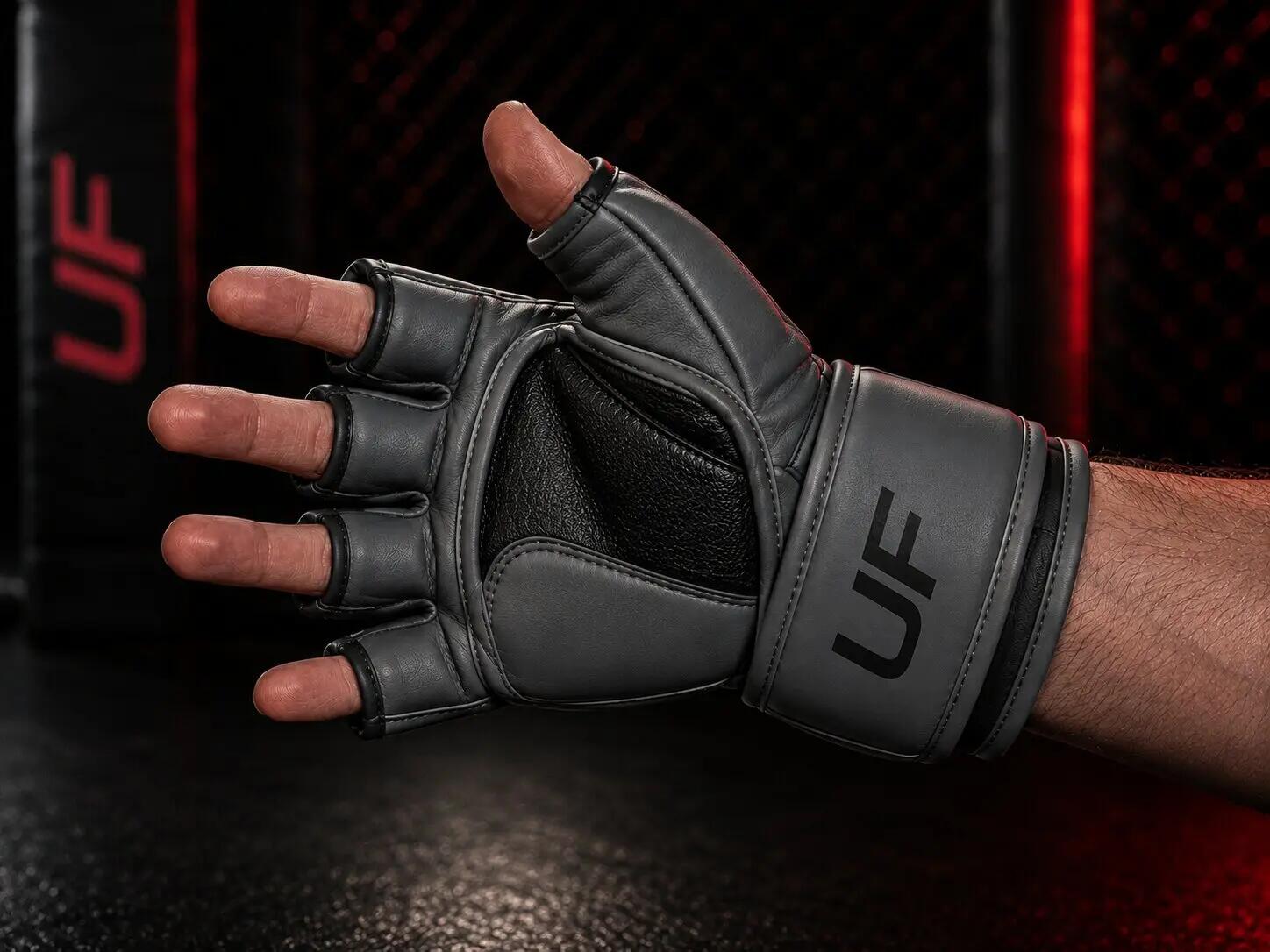 Rękawice MMA grapplingowe UNDERFIT Core czarne L/XL 2/6