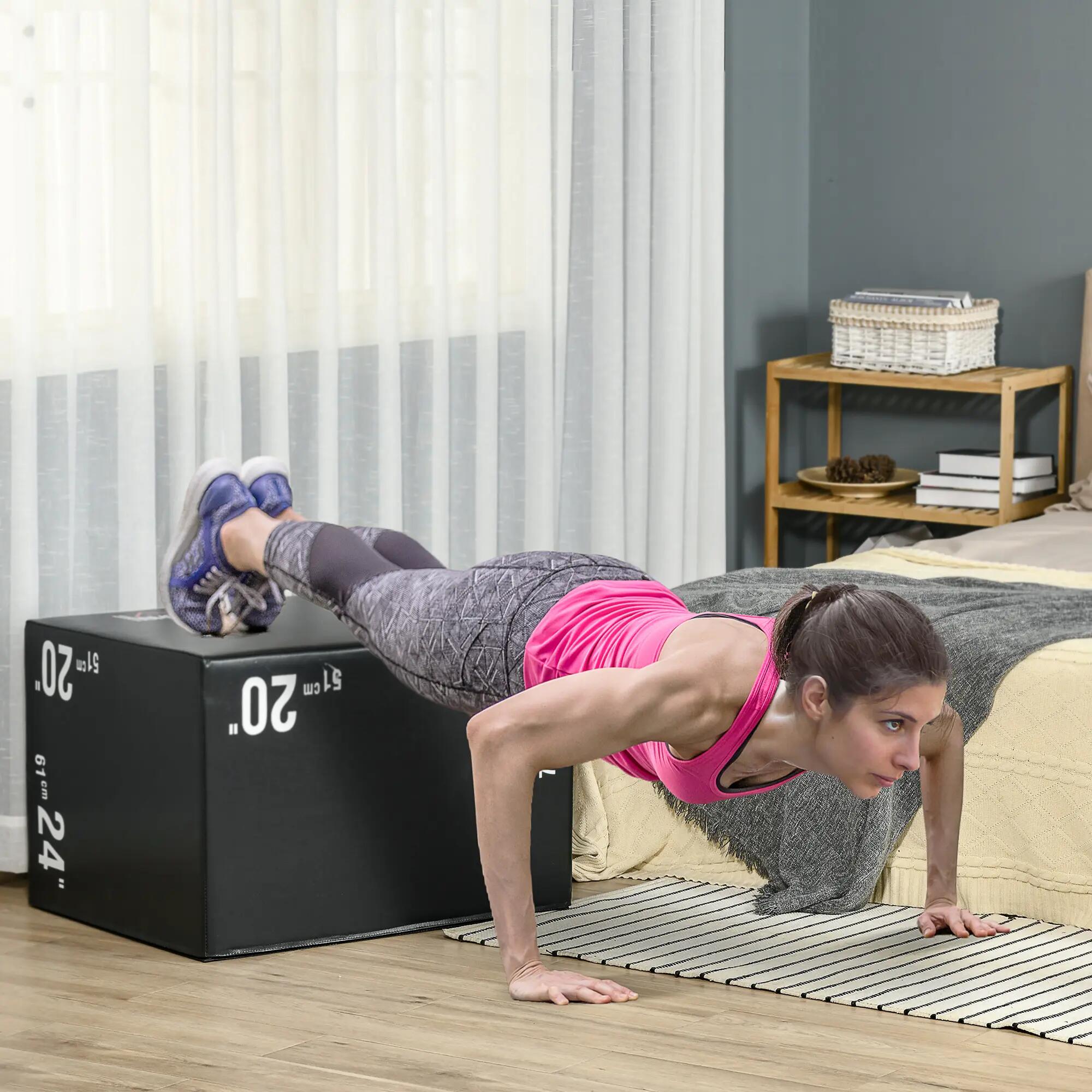Boîte plyométrie 3 en 1 trois hauteurs 120 kg noire 4/6