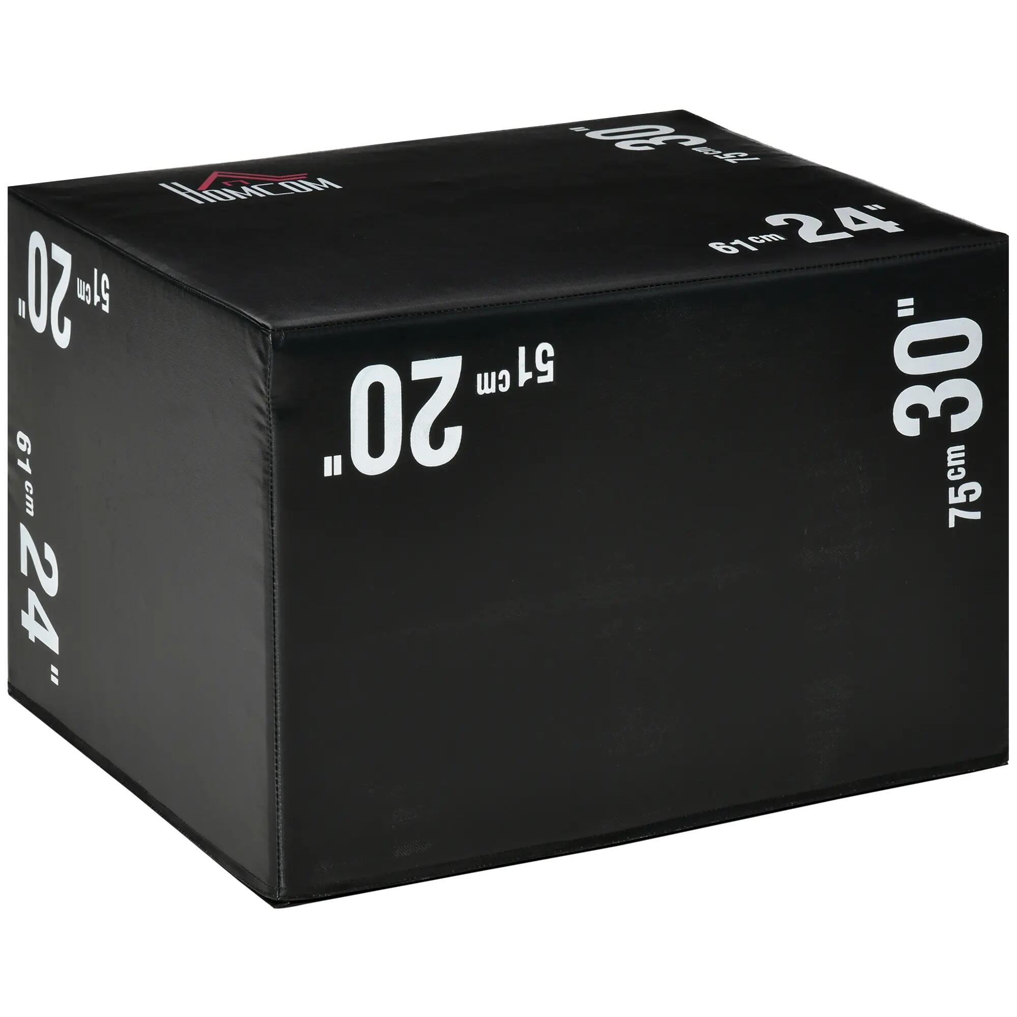 Boîte plyométrie 3 en 1 trois hauteurs 120 kg noire 2/6