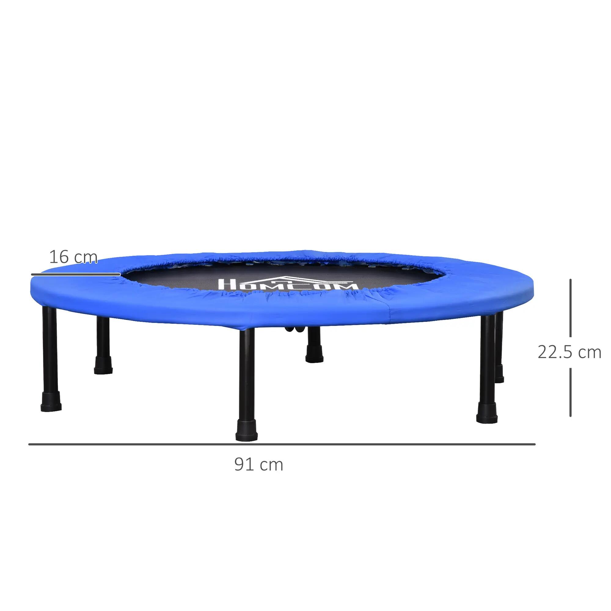 Trampoline d'entraînement à 30 ressorts, en acier, plastique et PP, Ø91 x 22,5 c 5/9