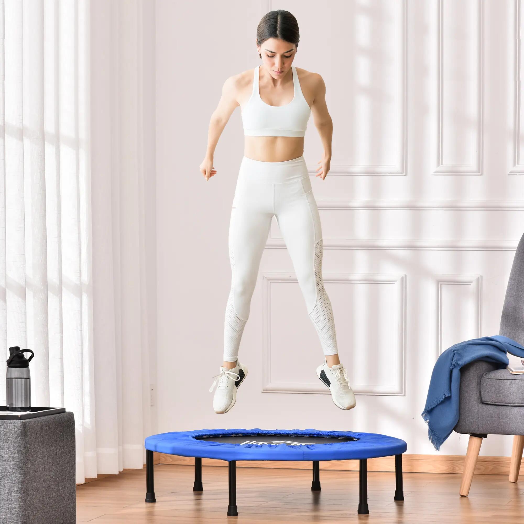 Trampoline d'entraînement à 30 ressorts, en acier, plastique et PP, Ø91 x 22,5 c 3/9