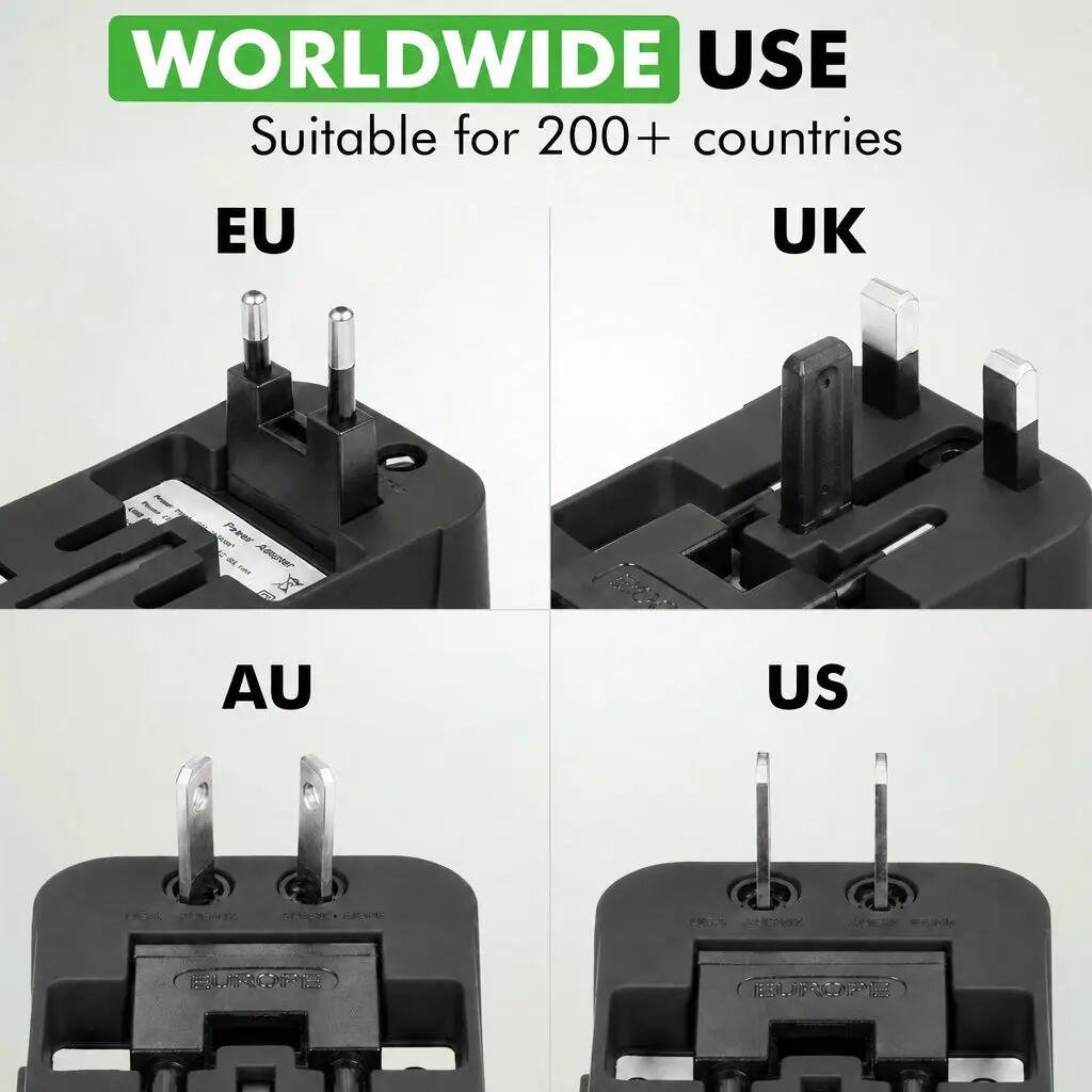 Wereldstekker met USB-C 5/6