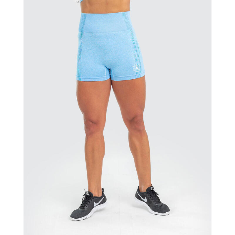 Reflecterende fitnessshort voor dames, blauw