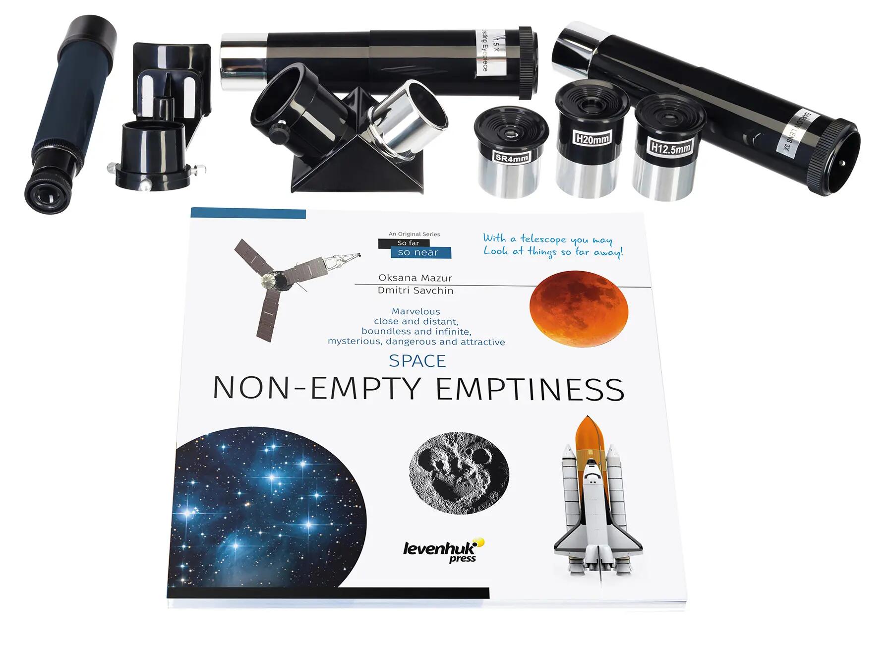 Telescopio Levenhuk Discovery Spark 707 AZ con libro in inglese 3/14