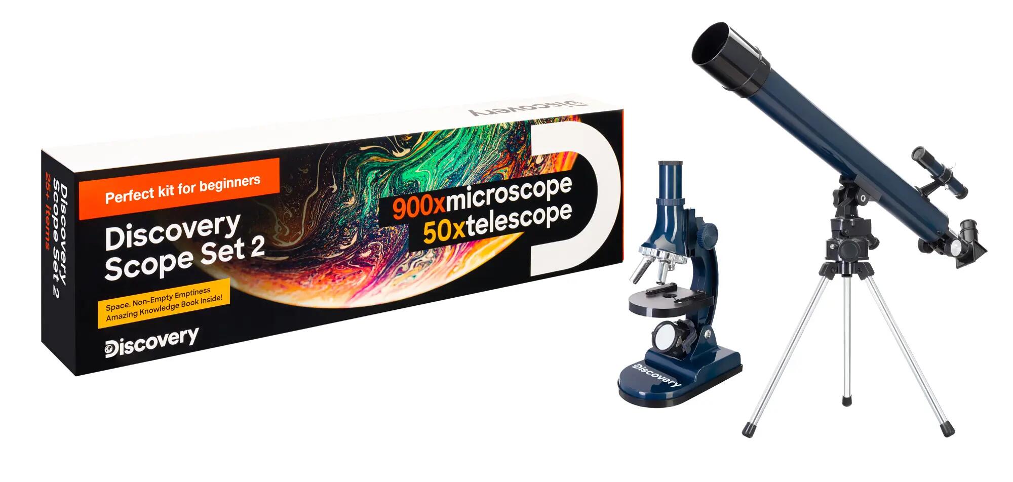Zestaw Levenhuk Discovery Scope 2 z książką w języku polskim 2/15