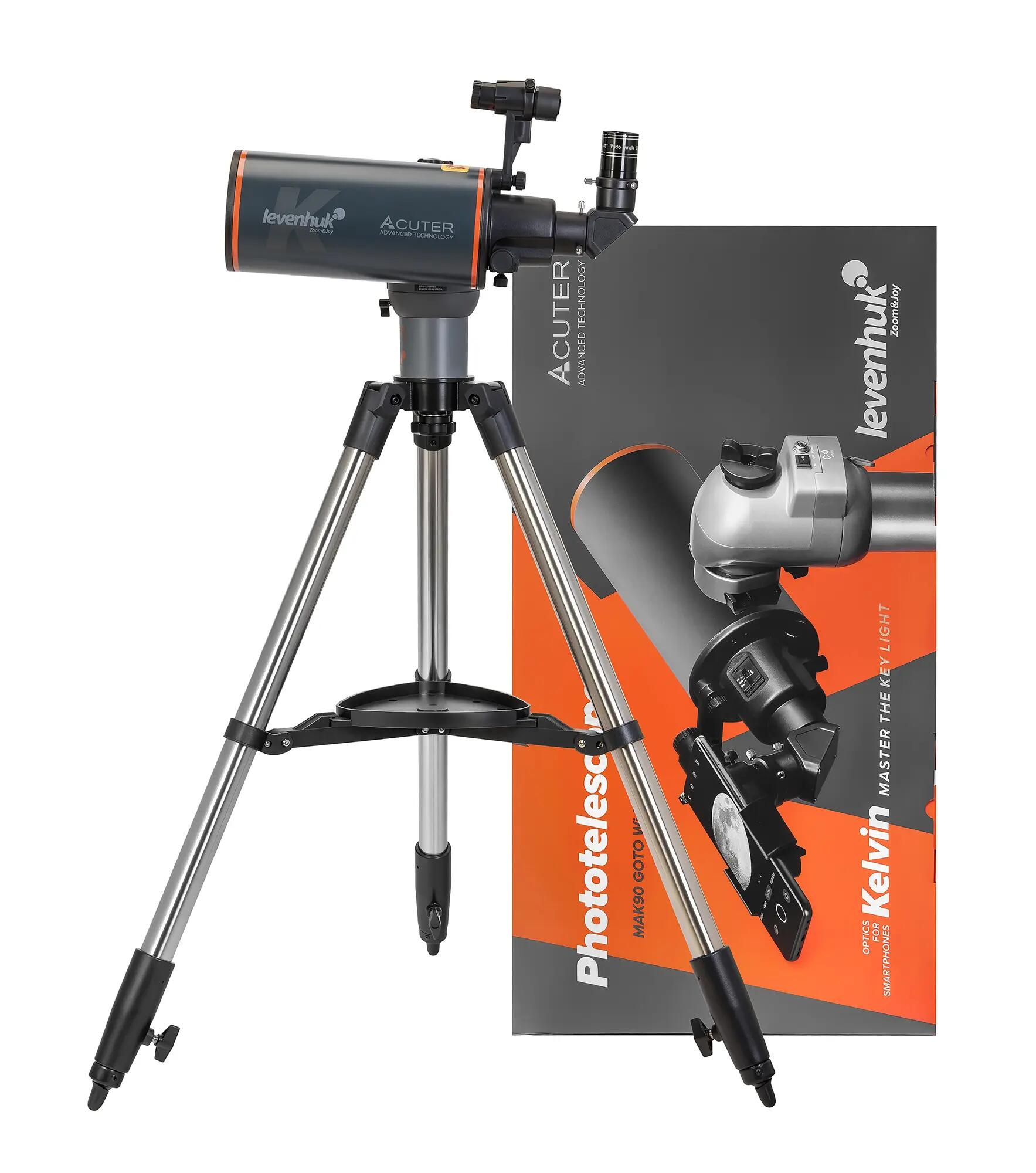 Phototélescope Wi-Fi Levenhuk Kelvin MAK90 AZ GOTO 2/15