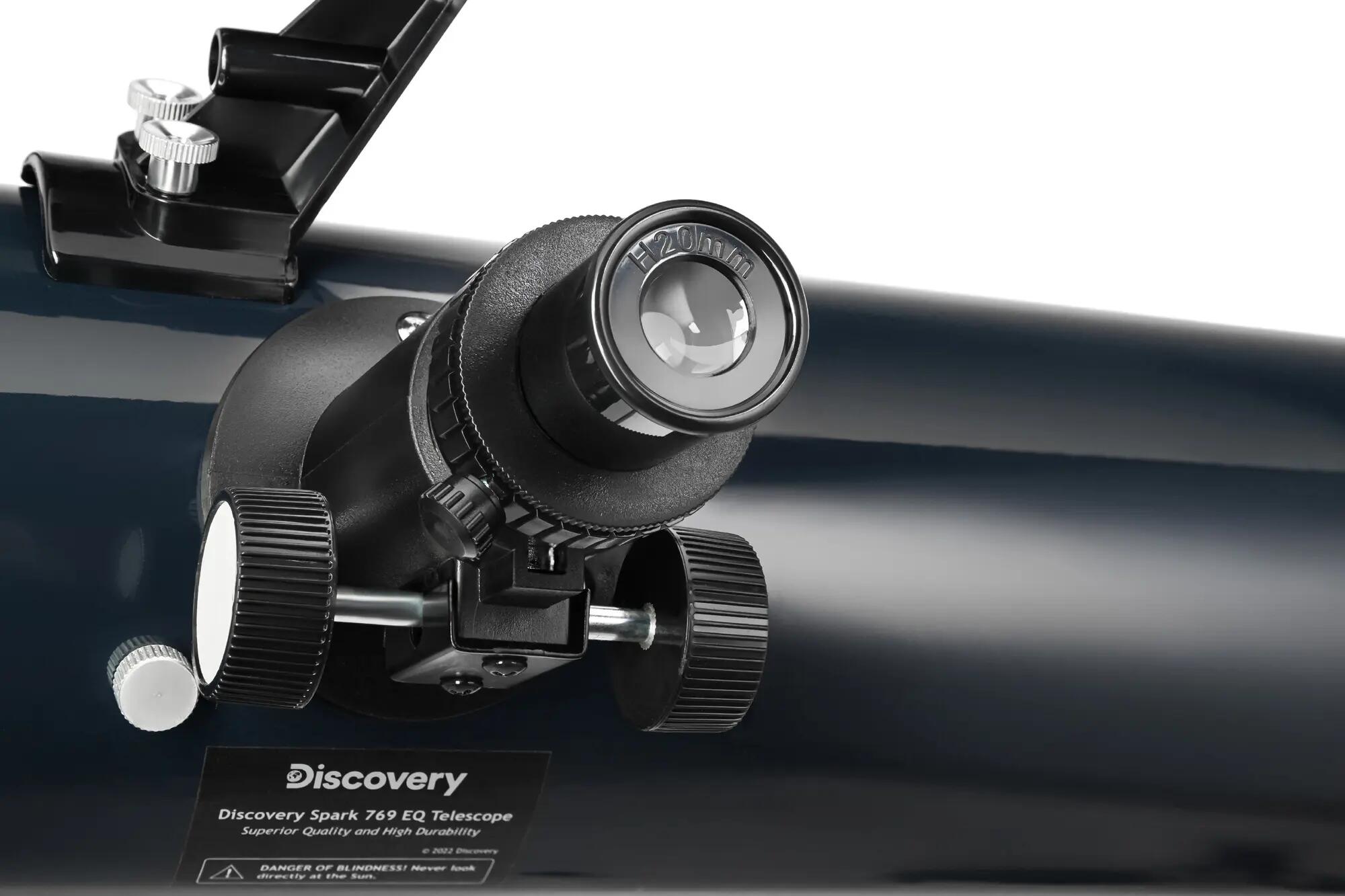 Levenhuk Discovery Spark 769 EQ Telescope with book in English 9/14